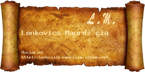 Lenkovics Maurícia névjegykártya